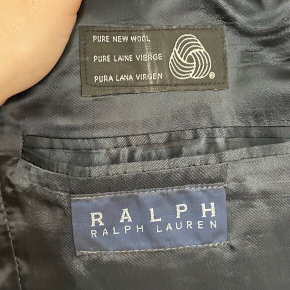 Ralph Ralph Lauren 42R black blazer single breast 100% wool professional classic - Picture 7 of 10